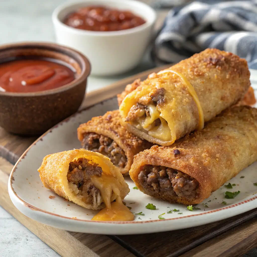 cheesy beefy roll ups