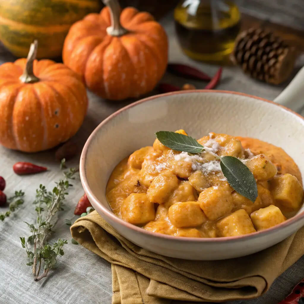 creamy pumpkin gnocchi
