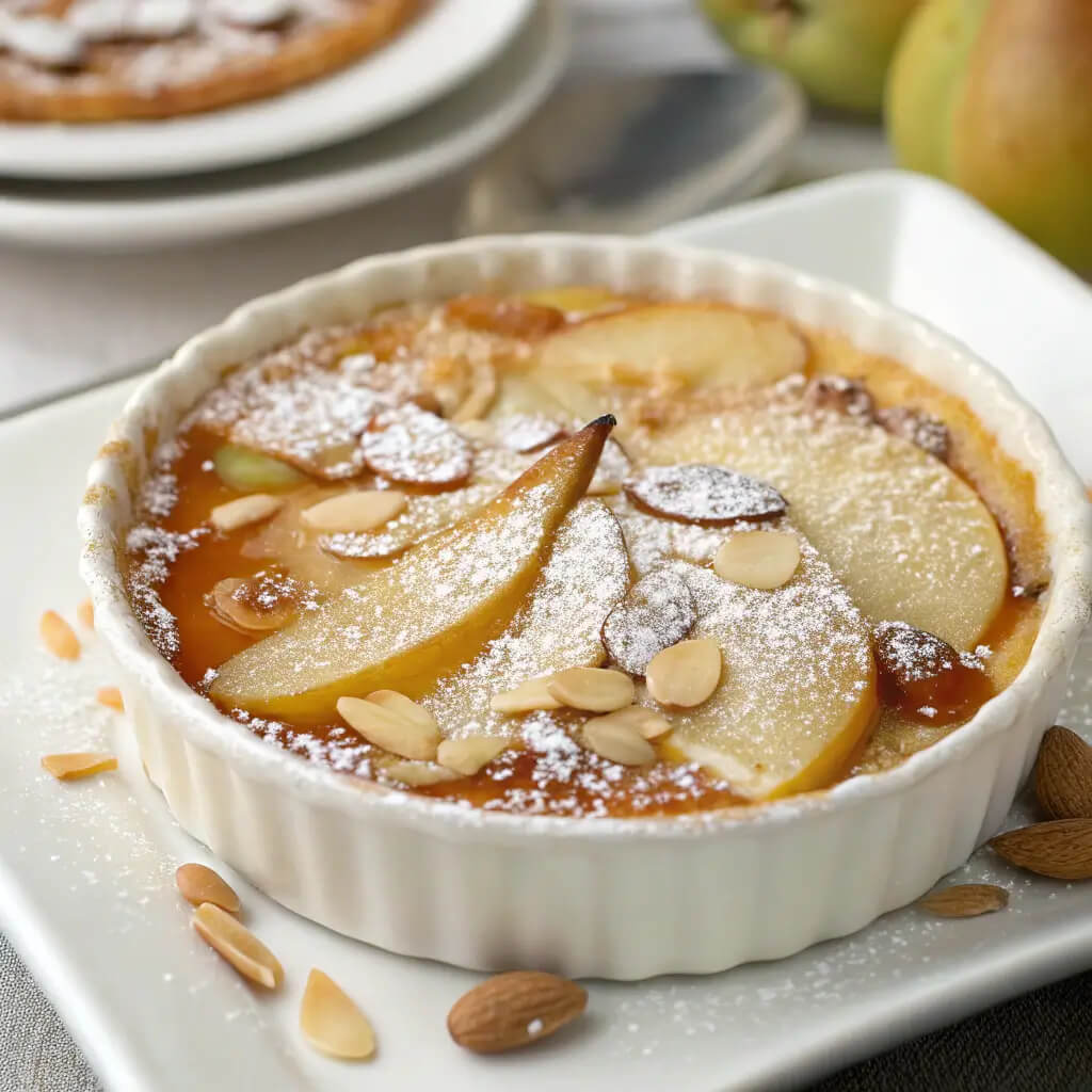 french almond pear gratin