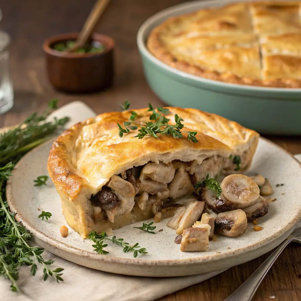 french chicken and mushroom pie