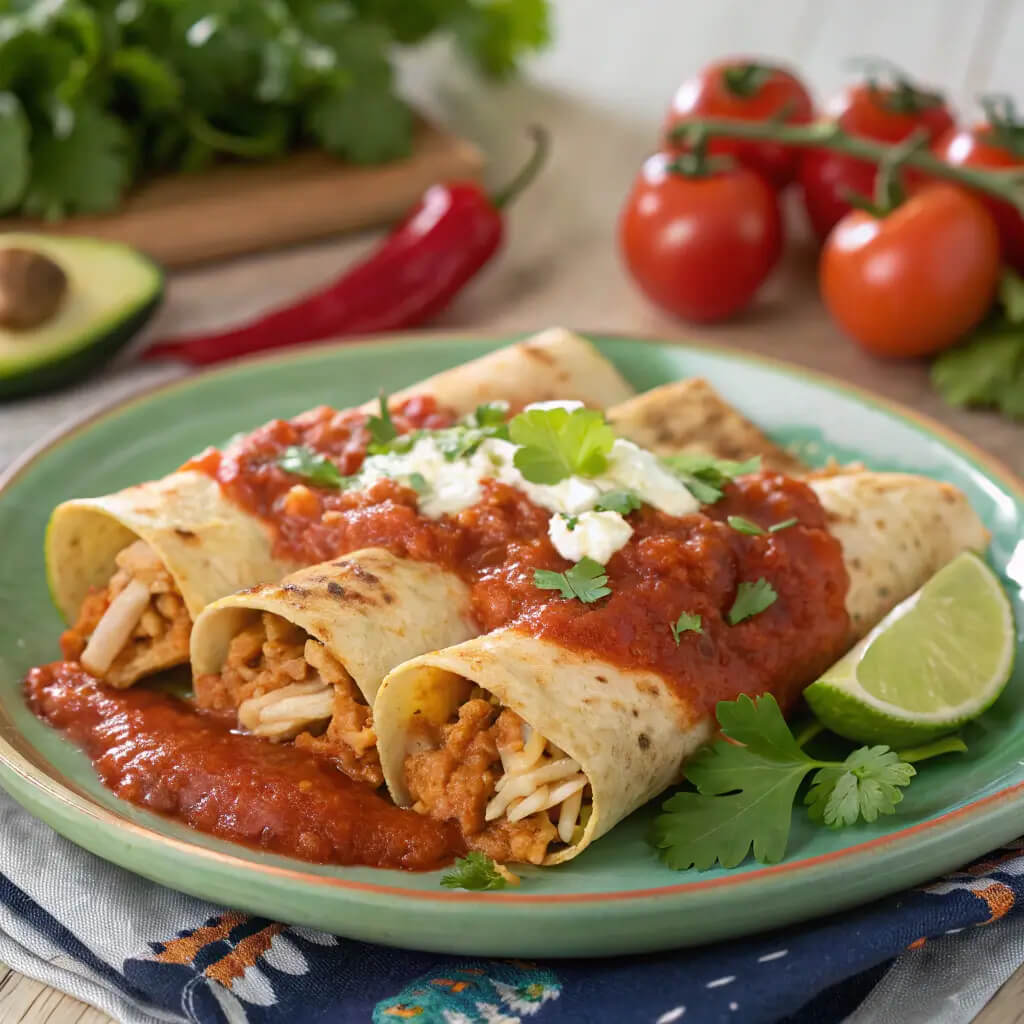 high protein chicken enchiladas