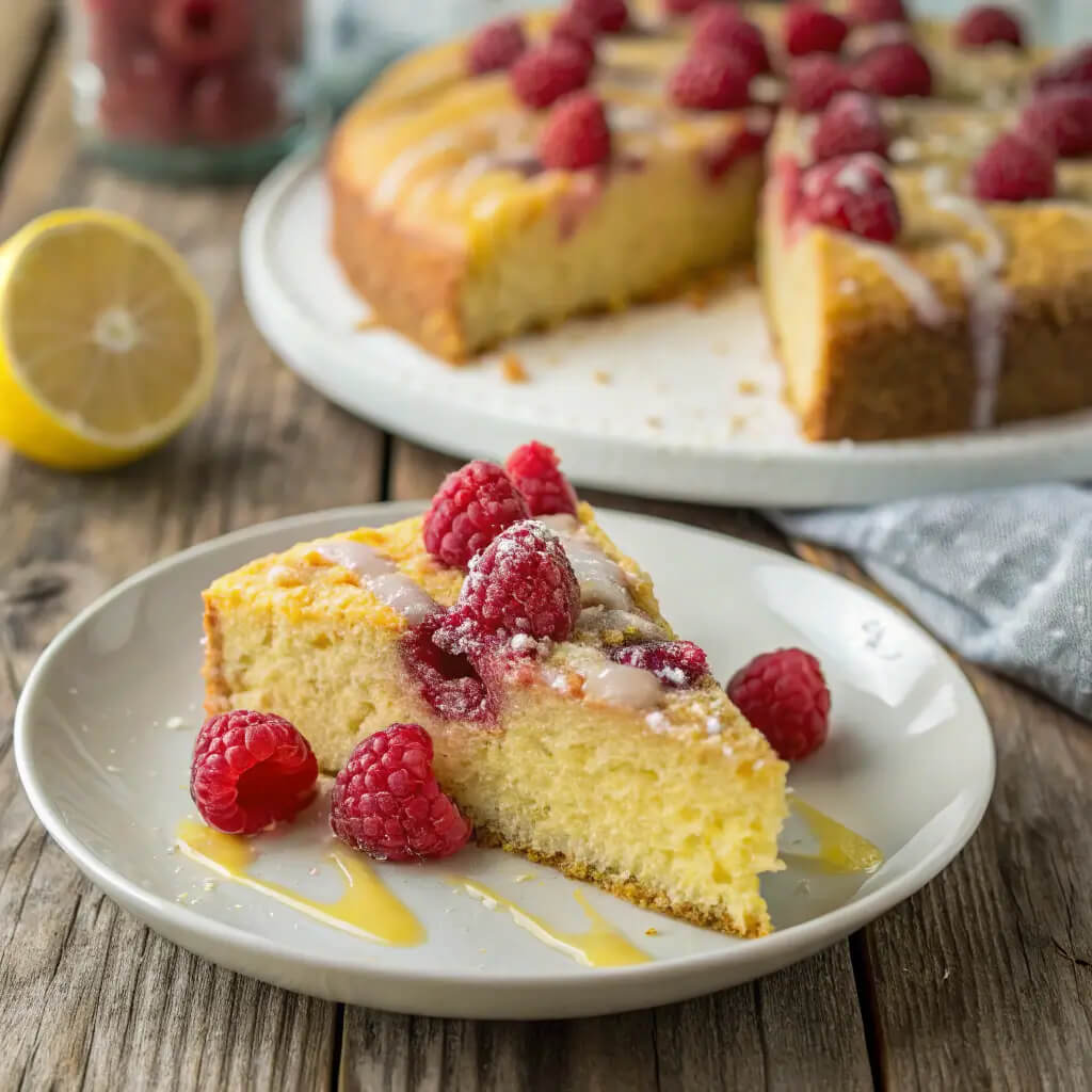 raspberry and lemon polenta cake