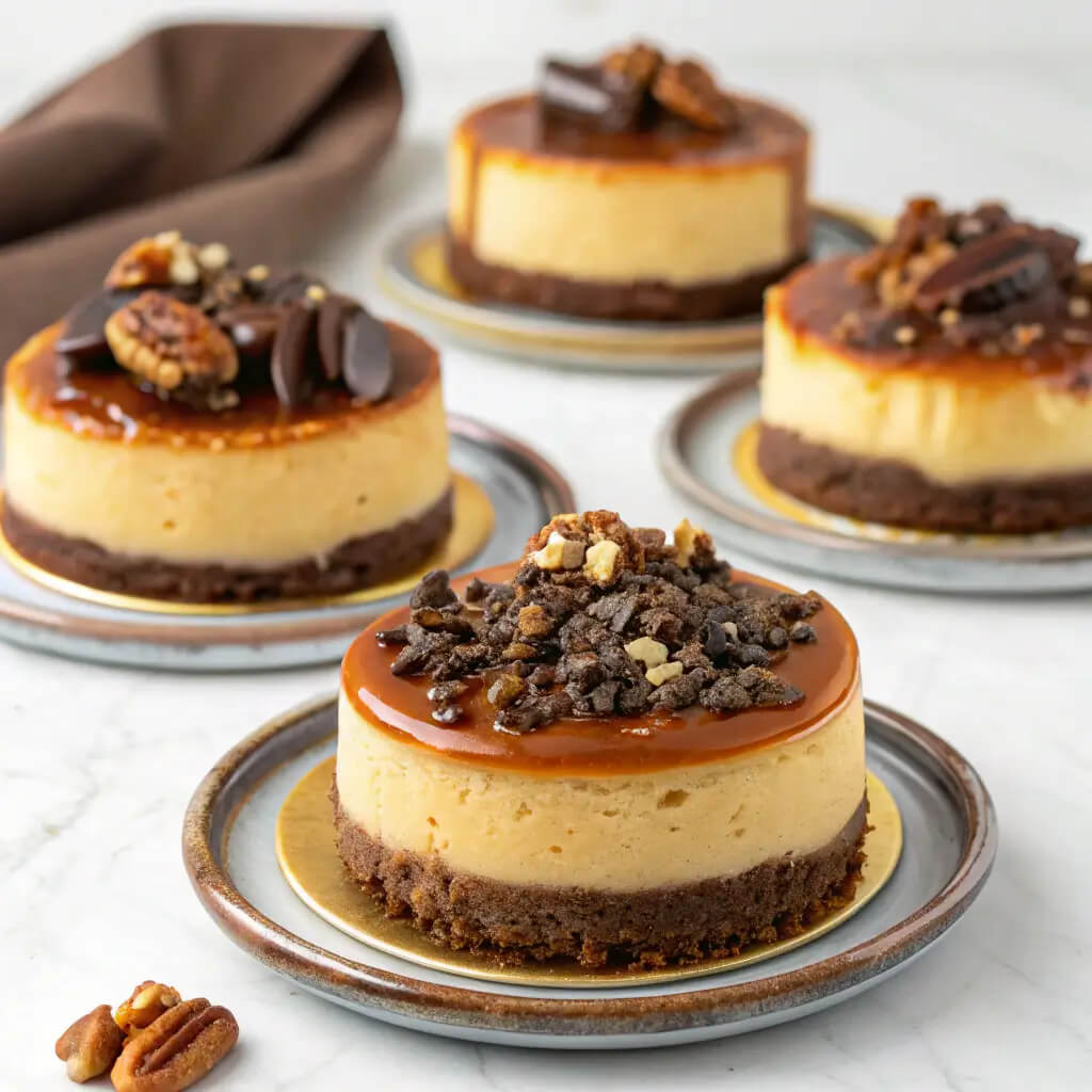 turtle mini cheesecakes