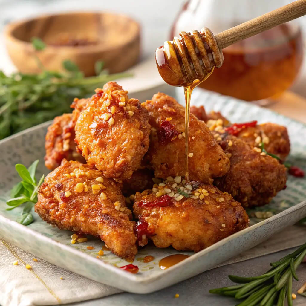 baked crunchy hot honey chicken