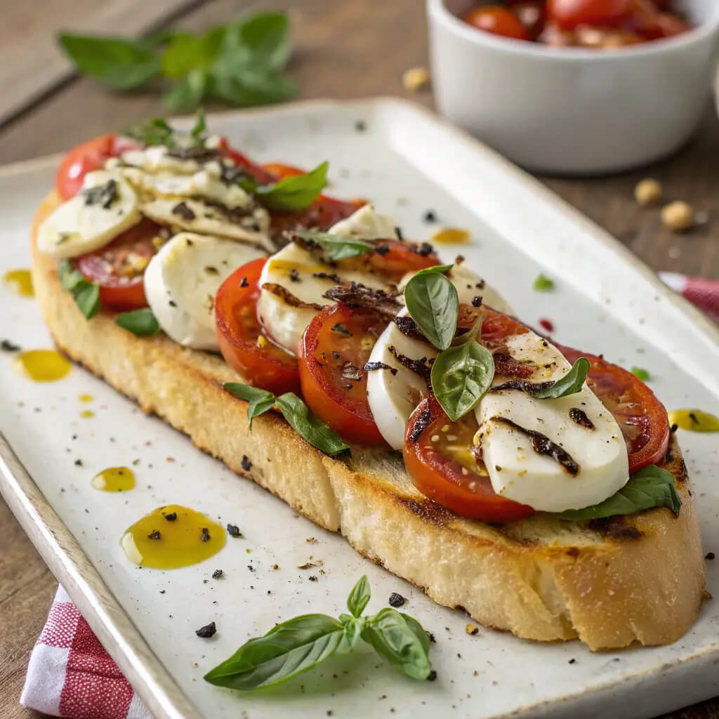 caprese garlic bread