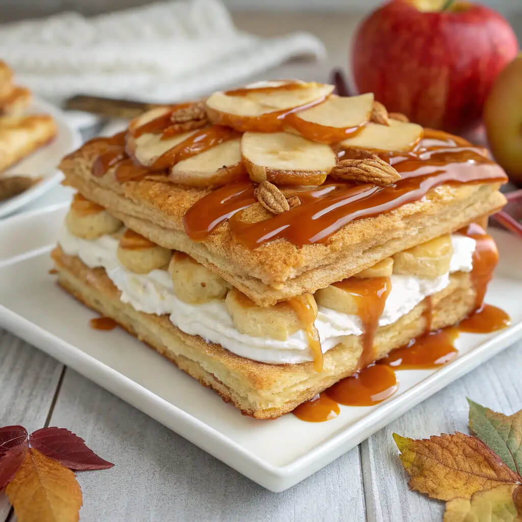 caramel apple eclair cake