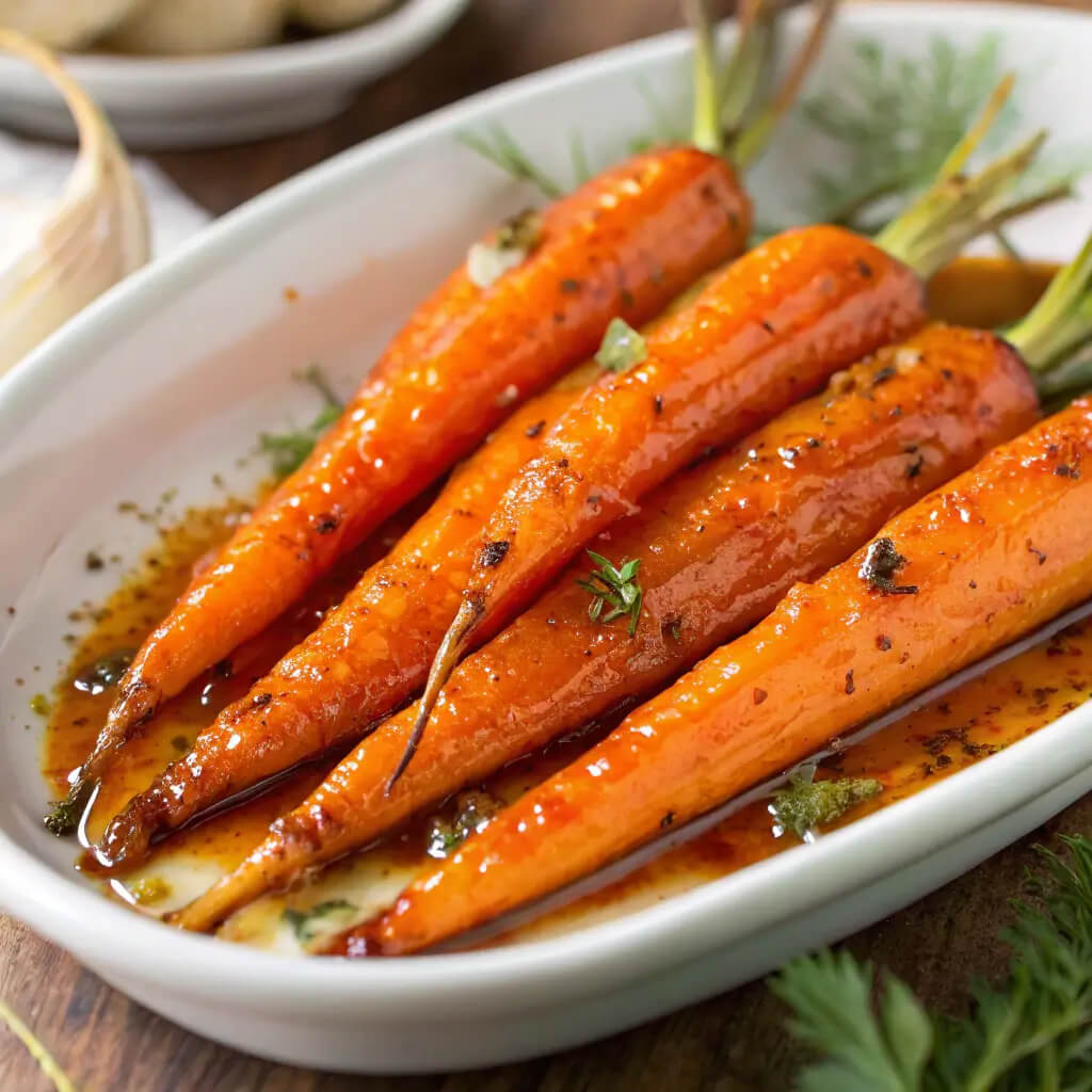 caramelized honey garlic carrots recipe