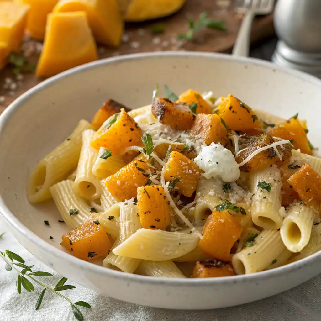 cheesy roasted butternut squash pasta
