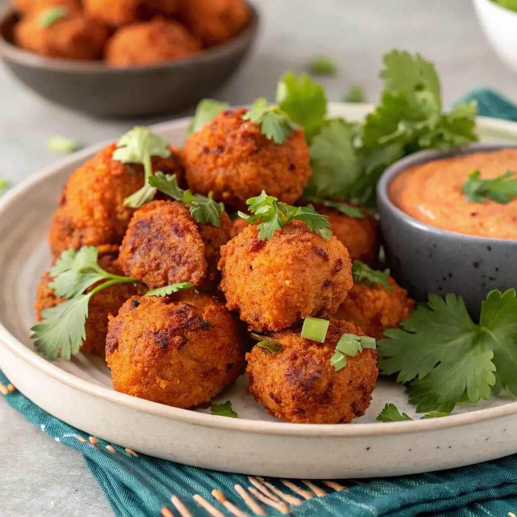 chipotle sweet potato chicken poppers