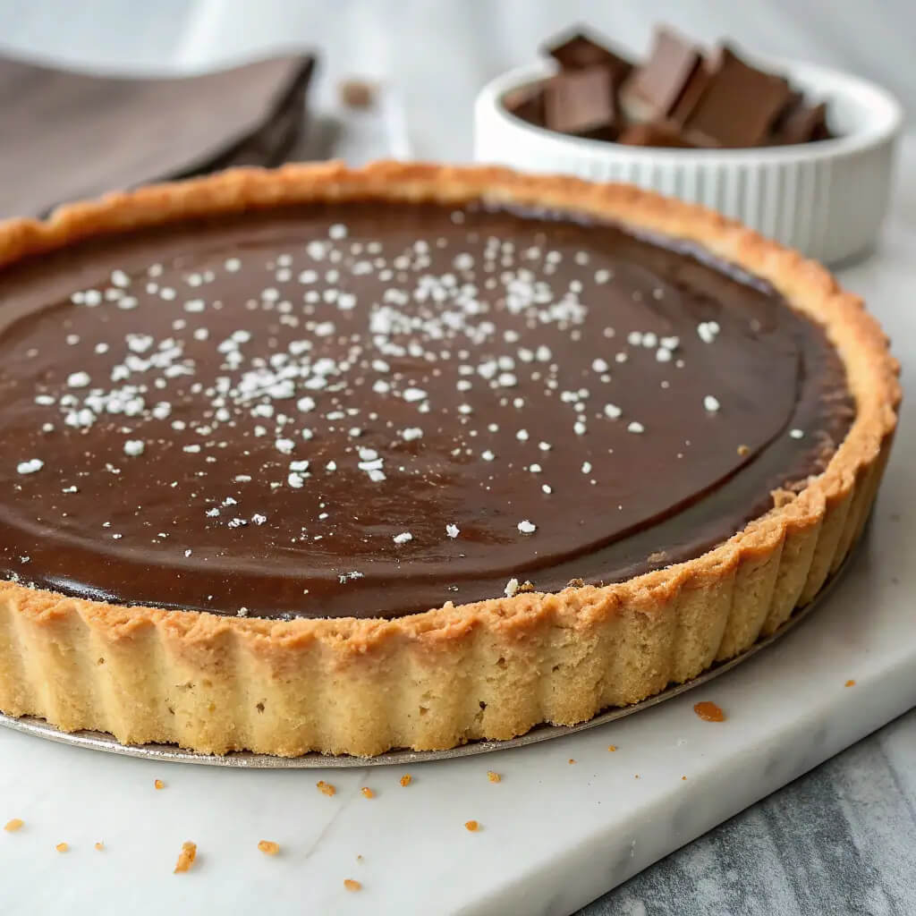 chocolate salted caramel tart