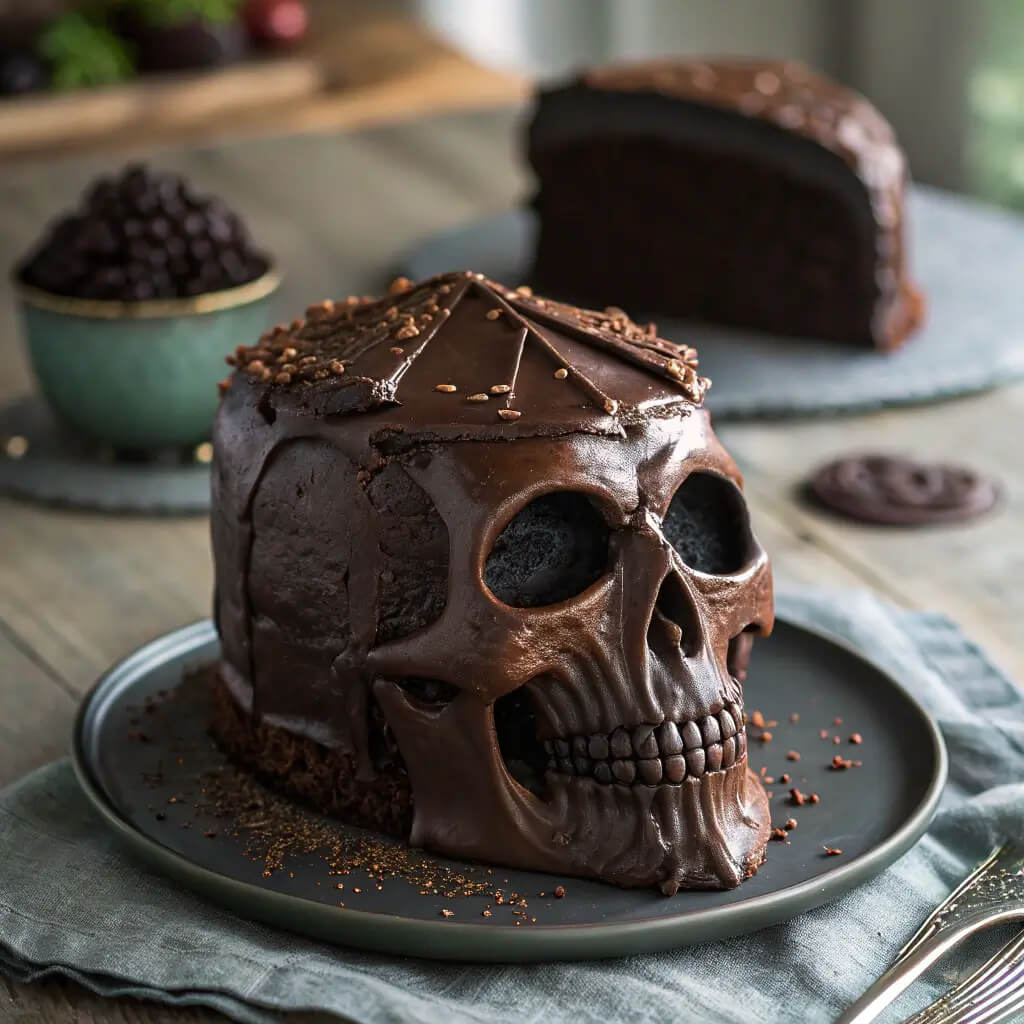 chocolate skull cake