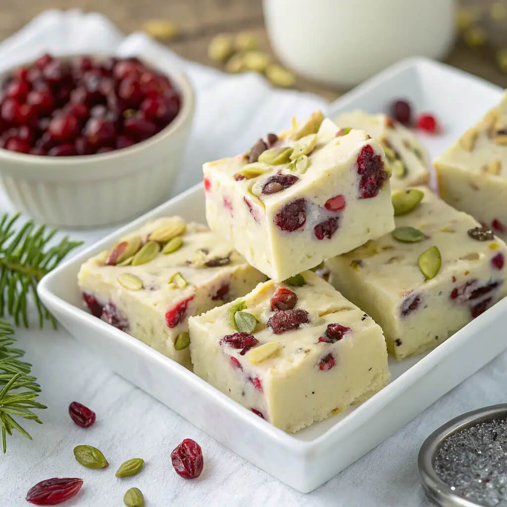 cranberry pistachio fudge