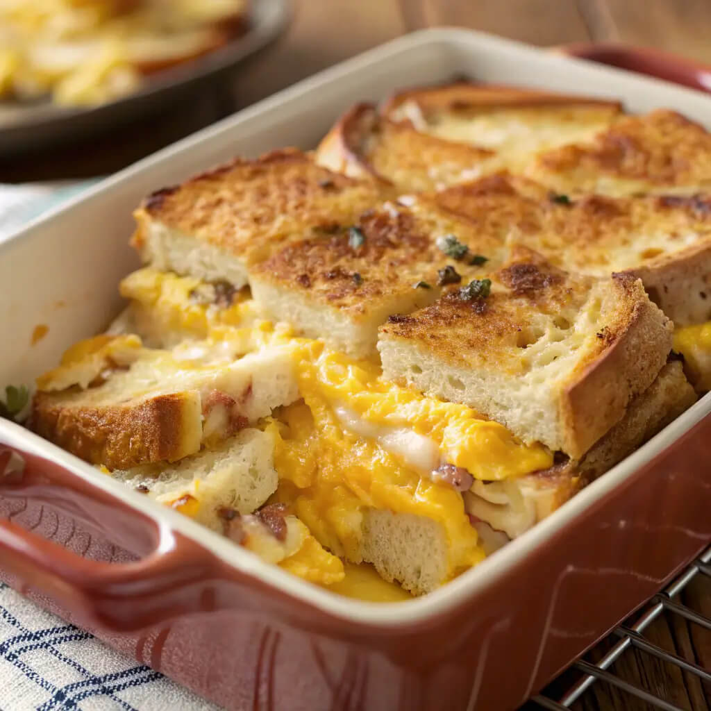 grilled cheese breakfast casserole