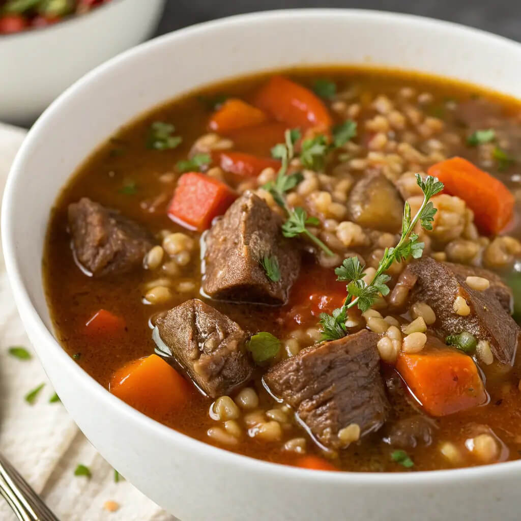 instant pot beef barley soup