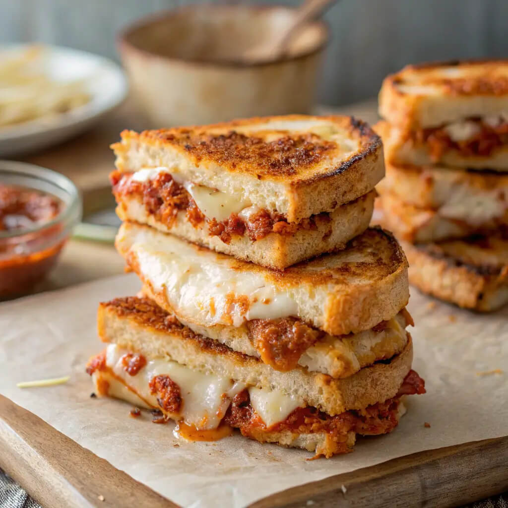 lazy chicken parmesan grilled cheese