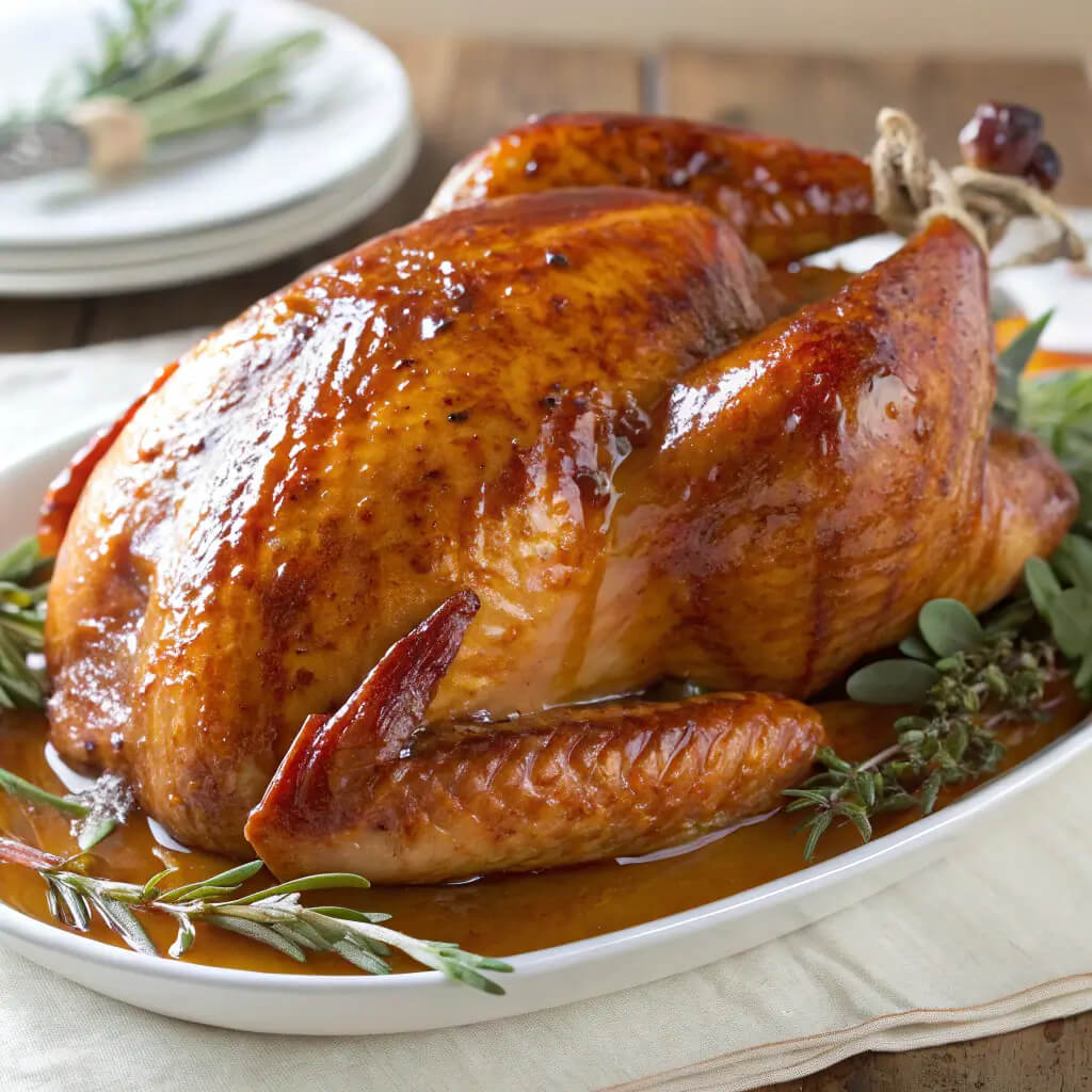 maple butter glazed turkey
