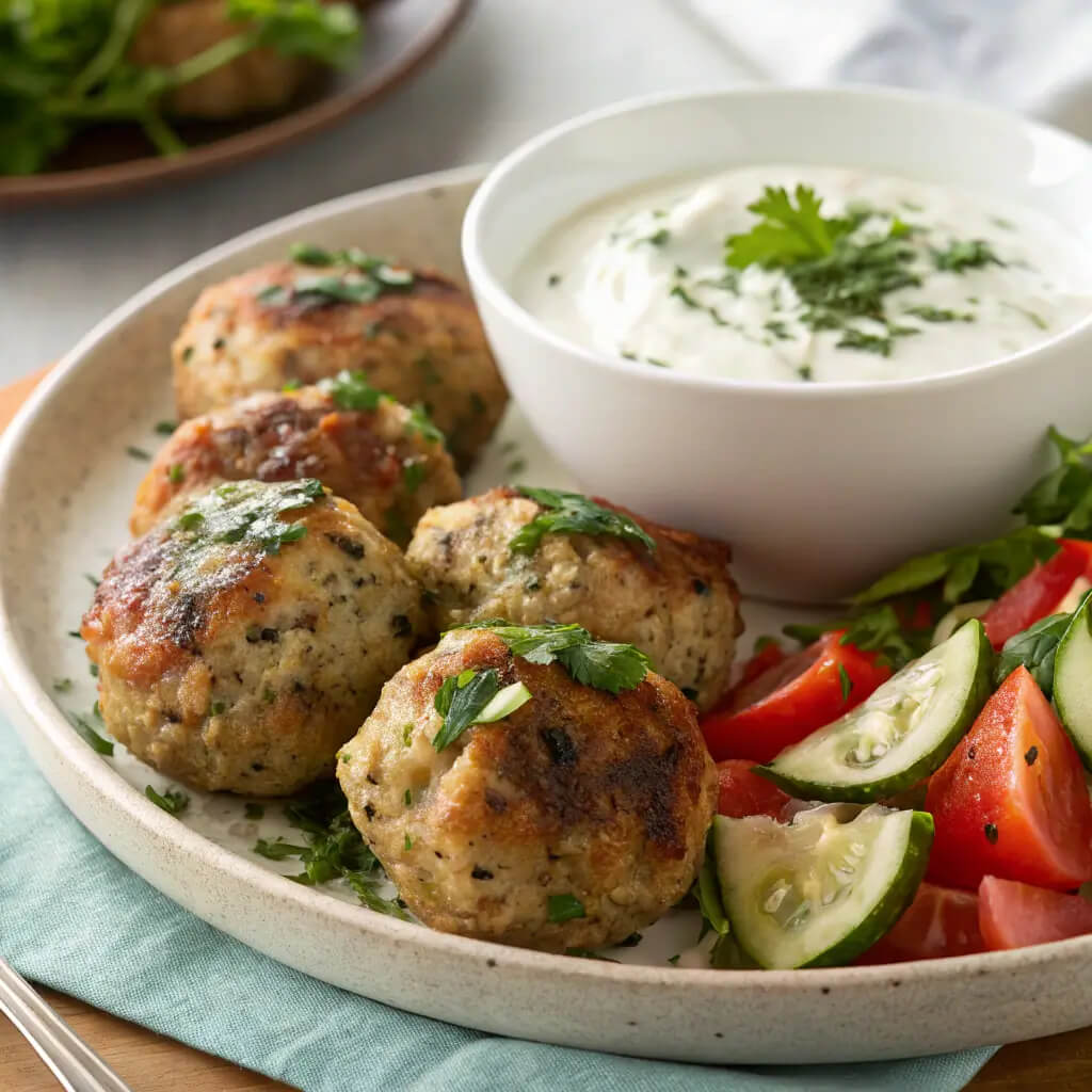mediterranean chicken meatballs