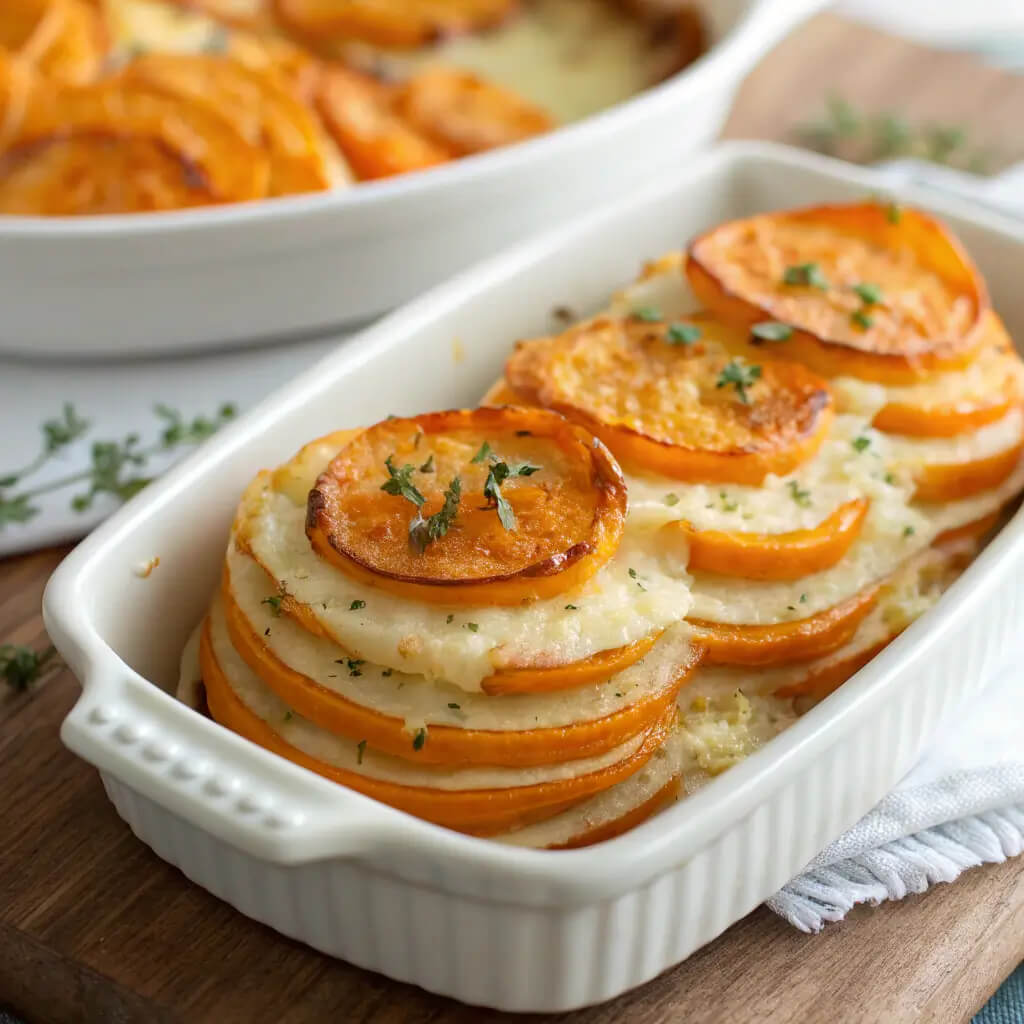 mini sweet potato gratins