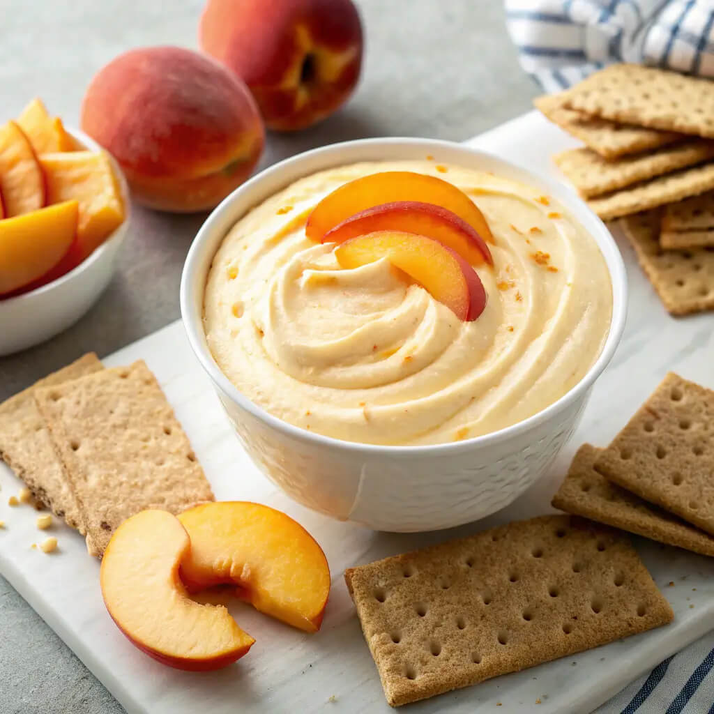 peach cheesecake dip