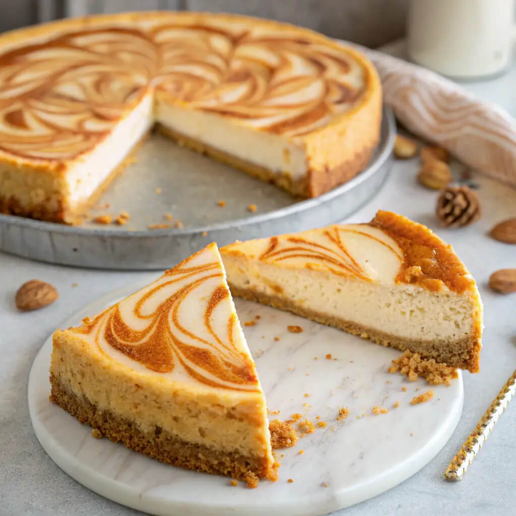 pumpkin swirl cheesecake