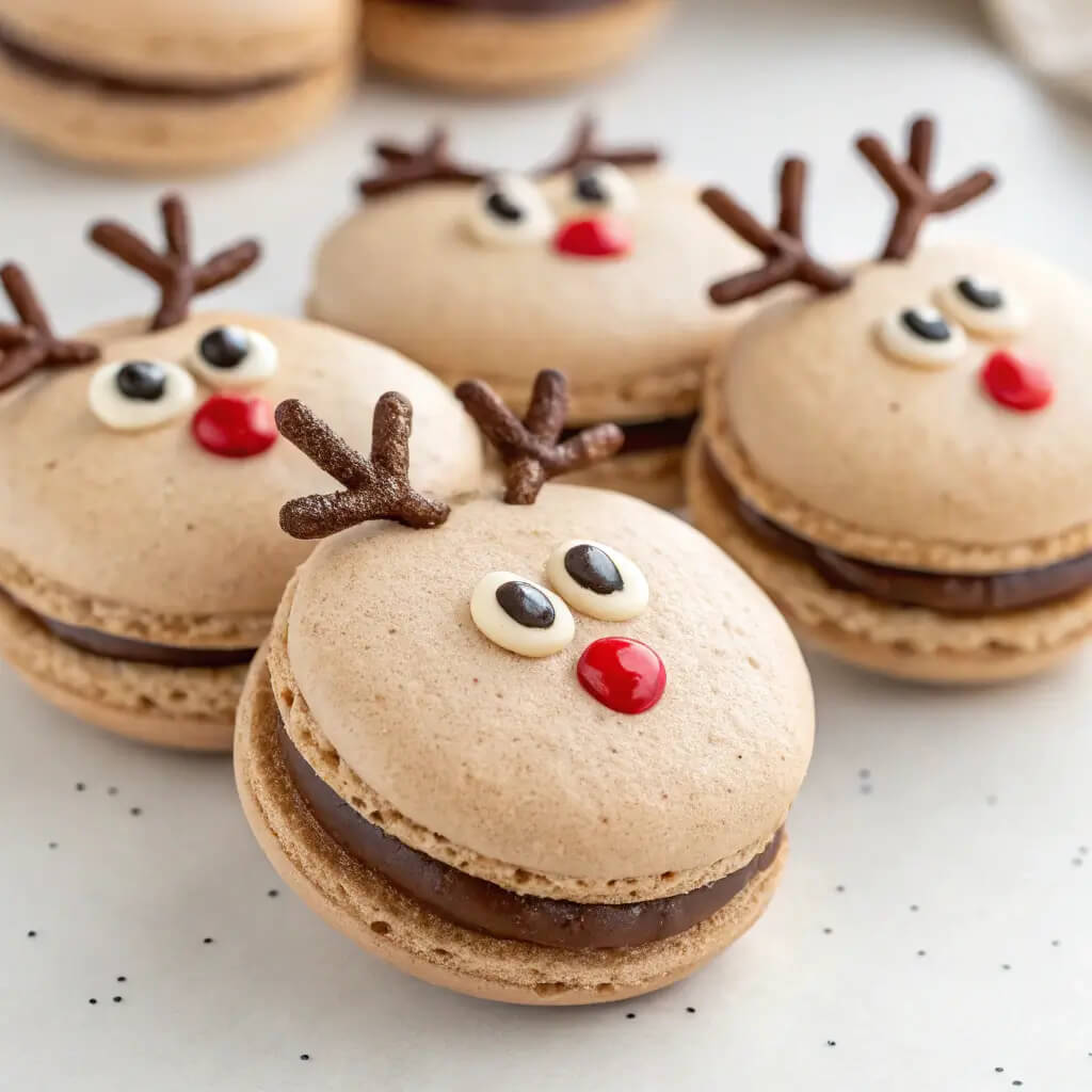 reindeer macarons