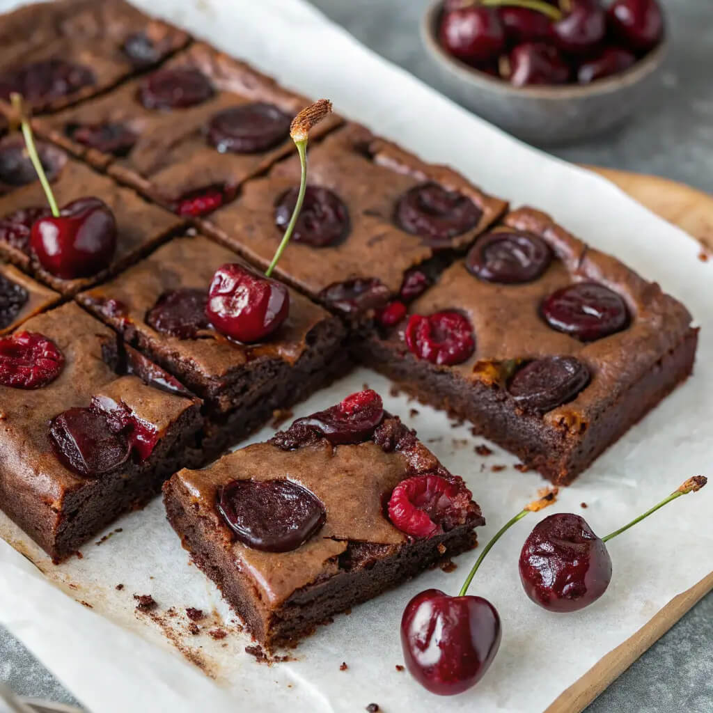 roasted chocolate cherry brownies