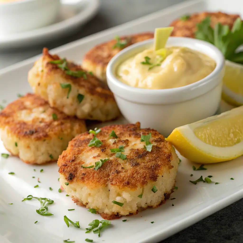 shrimp cakes with lemon aioli