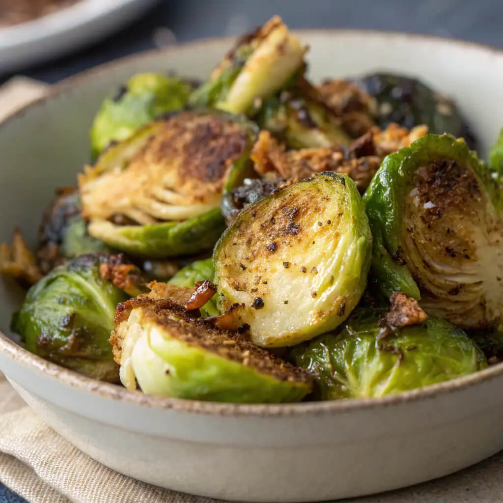smashed brussels sprouts