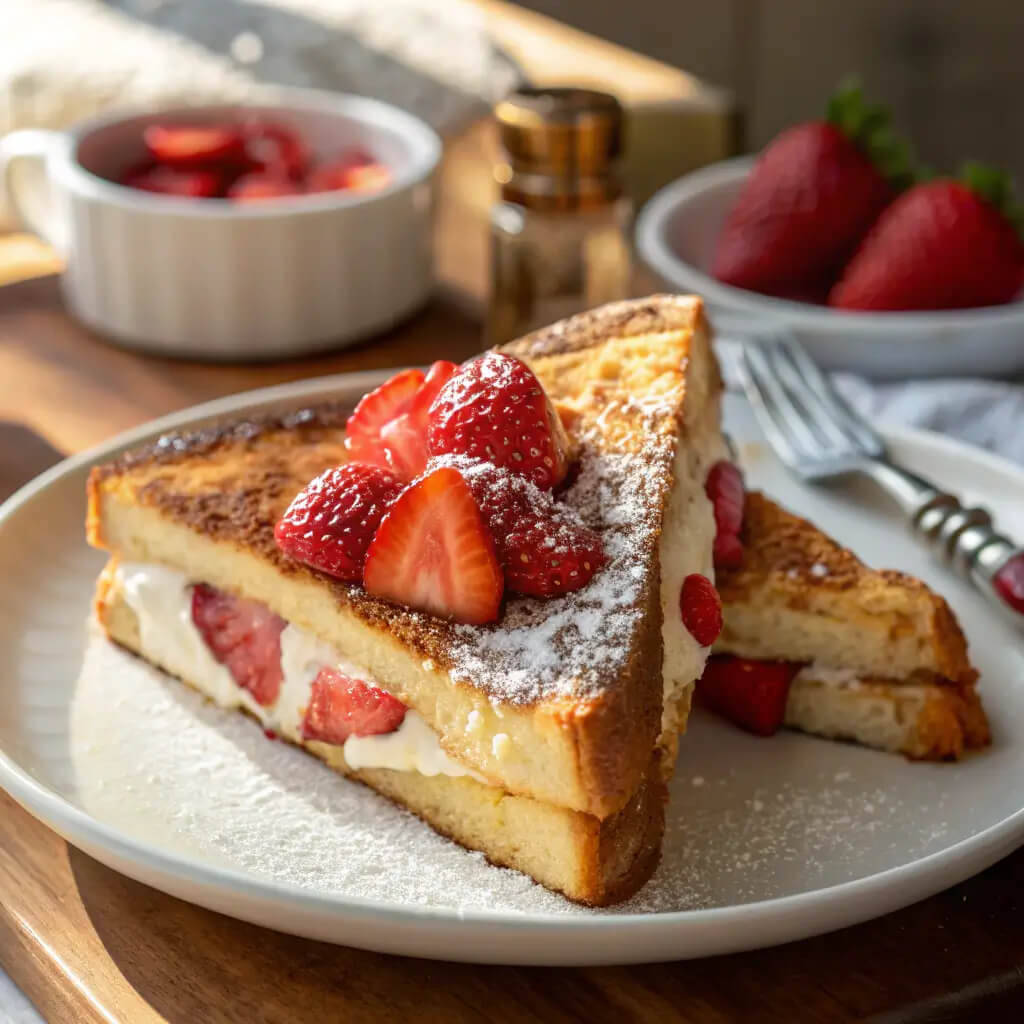 strawberry cheesecake stuffed french toast