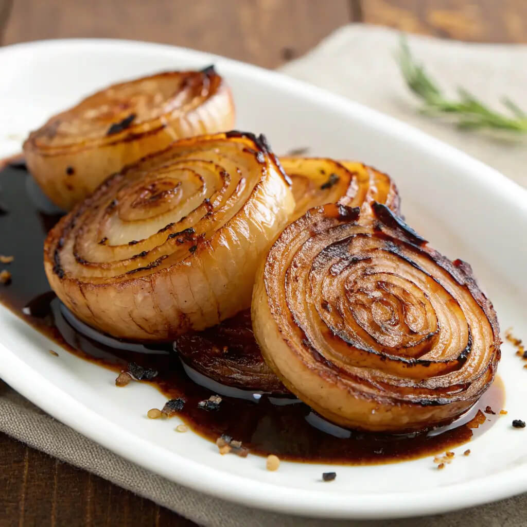 sweet and tangy balsamic roasted onions recipe