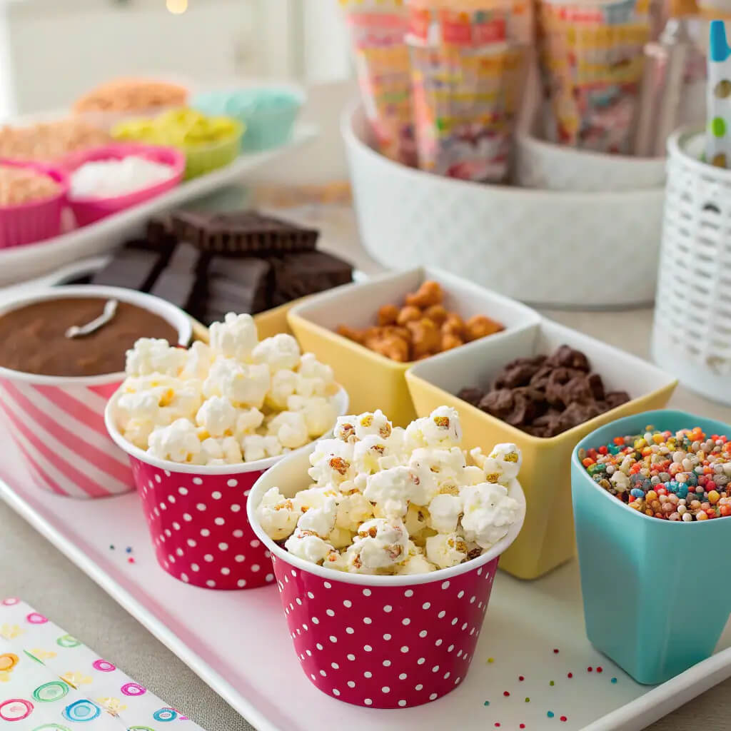 topping ideas for popcorn bar