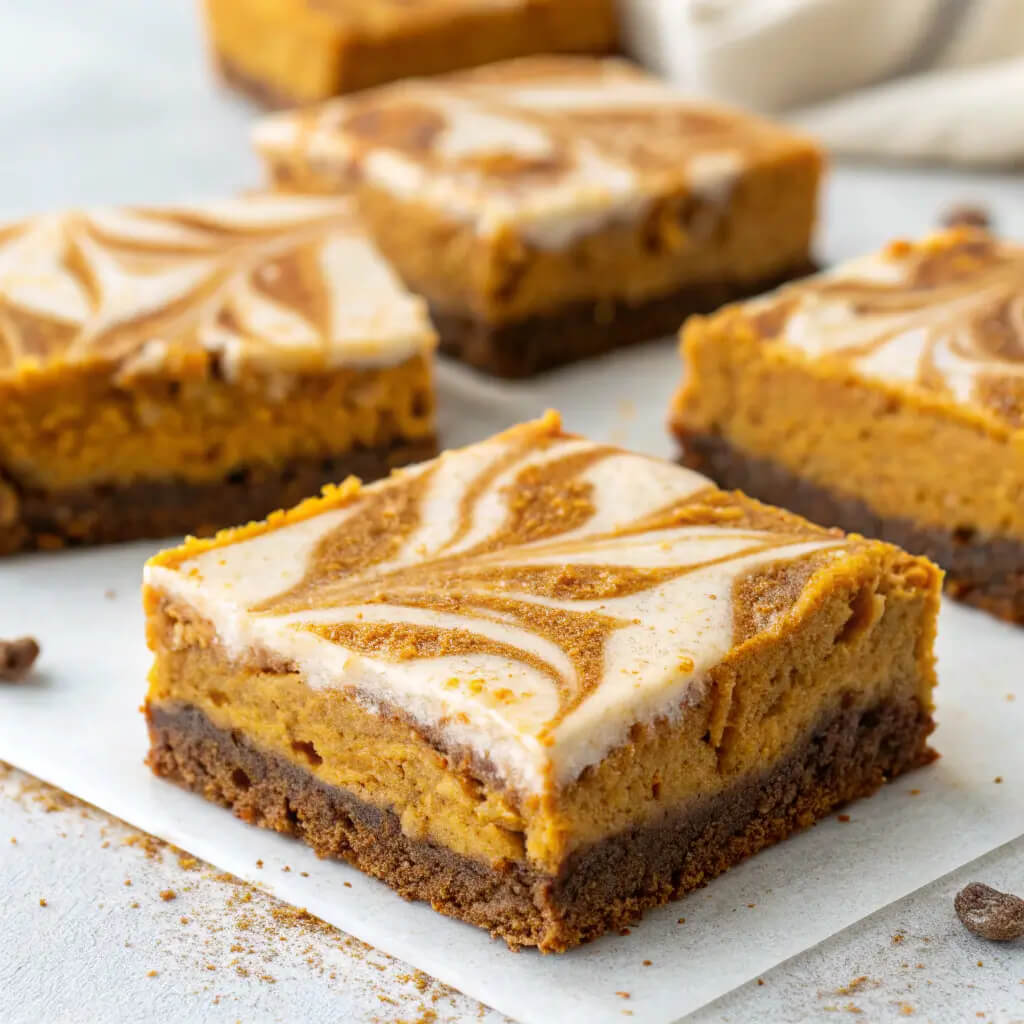 vegan pumpkin cheesecake brownies