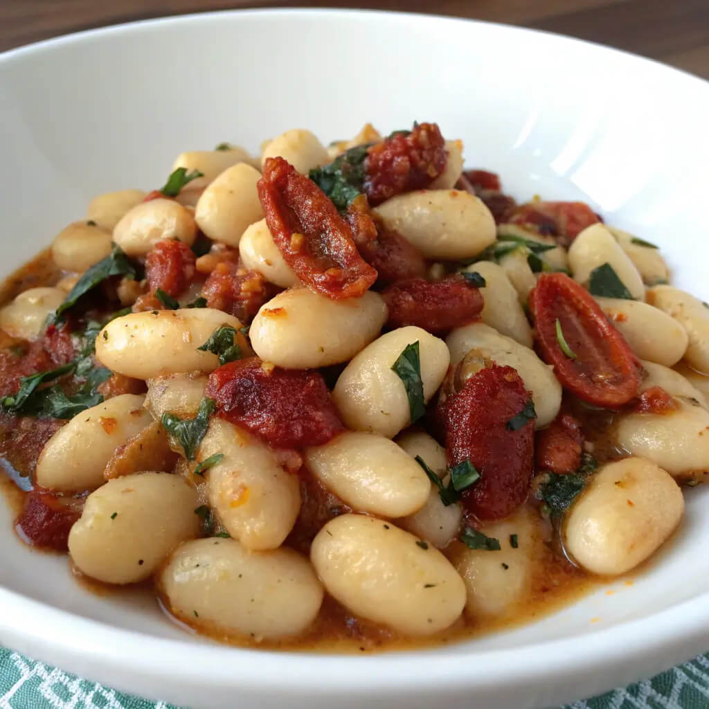 white bean sun dried tomato gnocchi